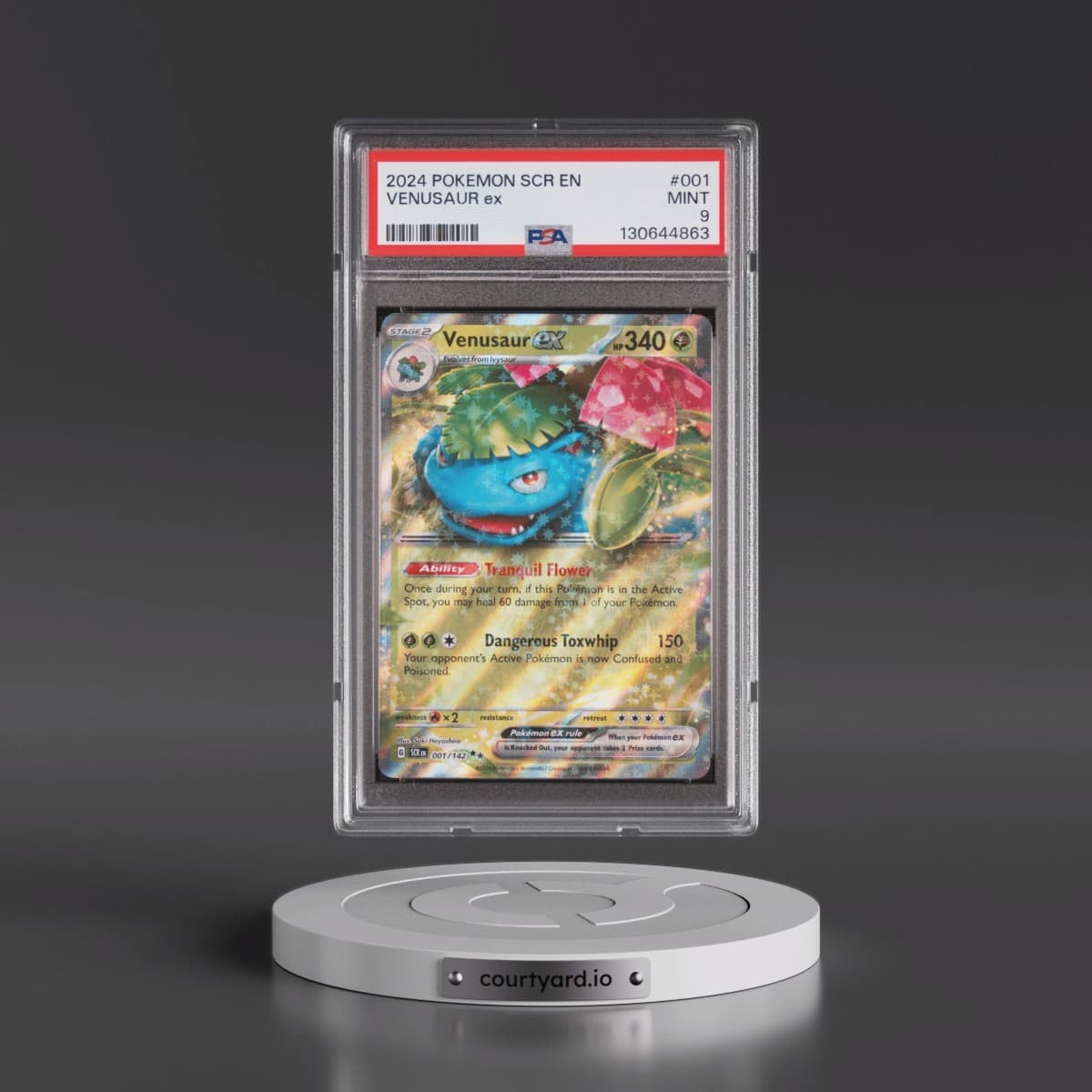 2024 Pokémon Scr EN-Stellar Crown #001 Venusaur EX - Holo (PSA 9 MINT)
