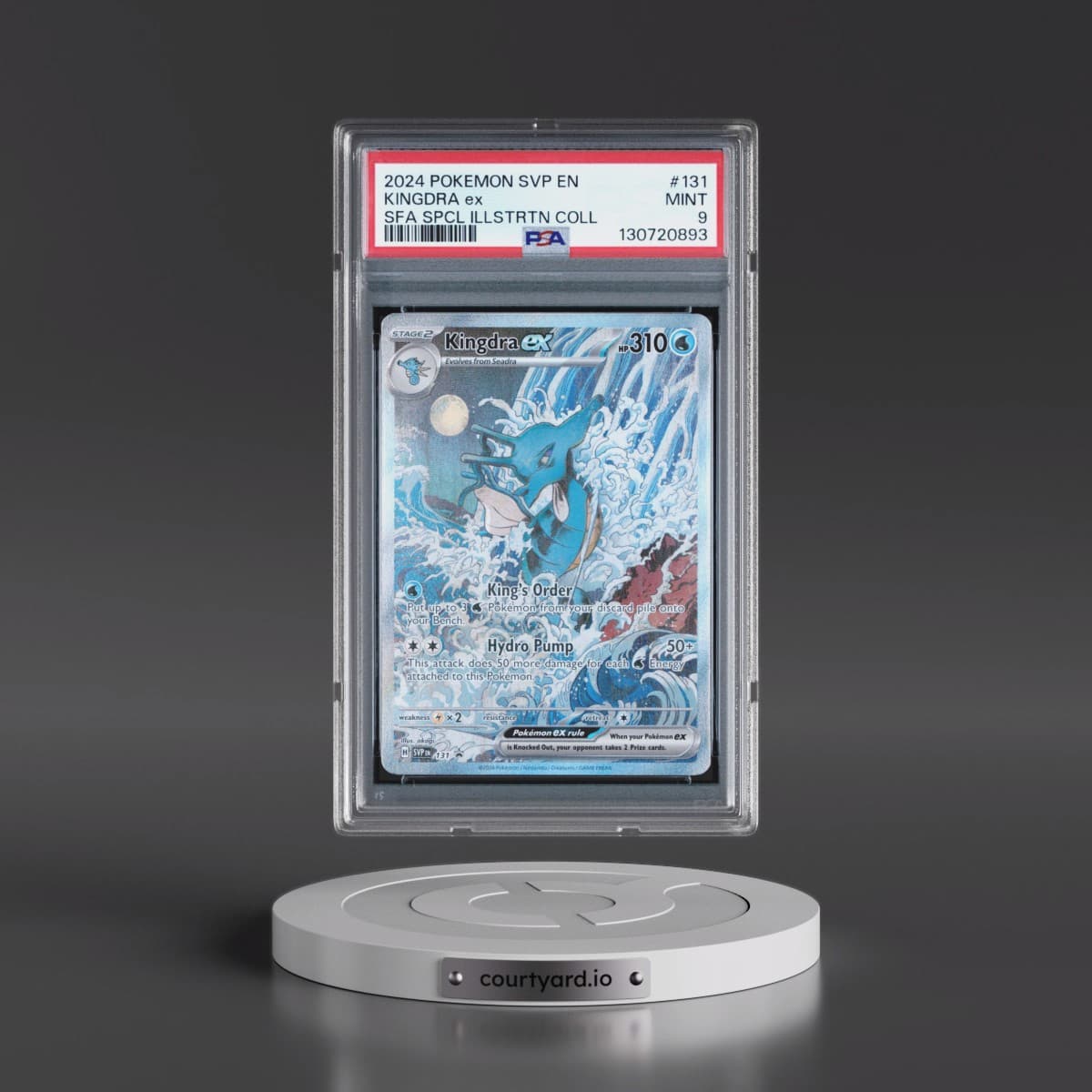 2024 Pokémon Svp EN-SV Black Star Promo #131 Kingdra EX - Holo Shrouded Fable Special Illustration Collection (PSA 9 MINT)