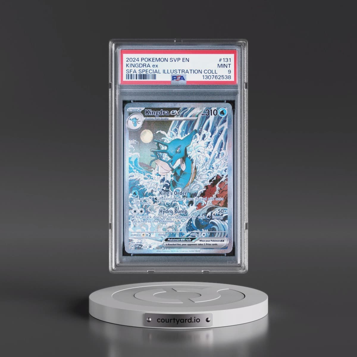 2024 Pokémon Svp EN-SV Black Star Promo #131 Kingdra EX - Holo Shrouded Fable Special Illustration Collection (PSA 9 MINT)