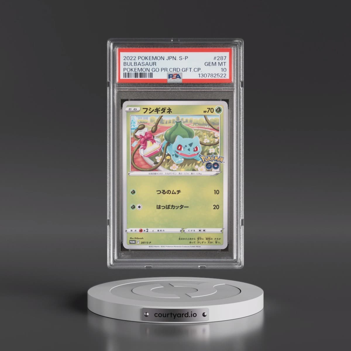 2022 Pokémon S Promo #287 Bulbasaur - Pokemon Go Promo Card Gift Campaign (PSA 10 GEM MINT)
