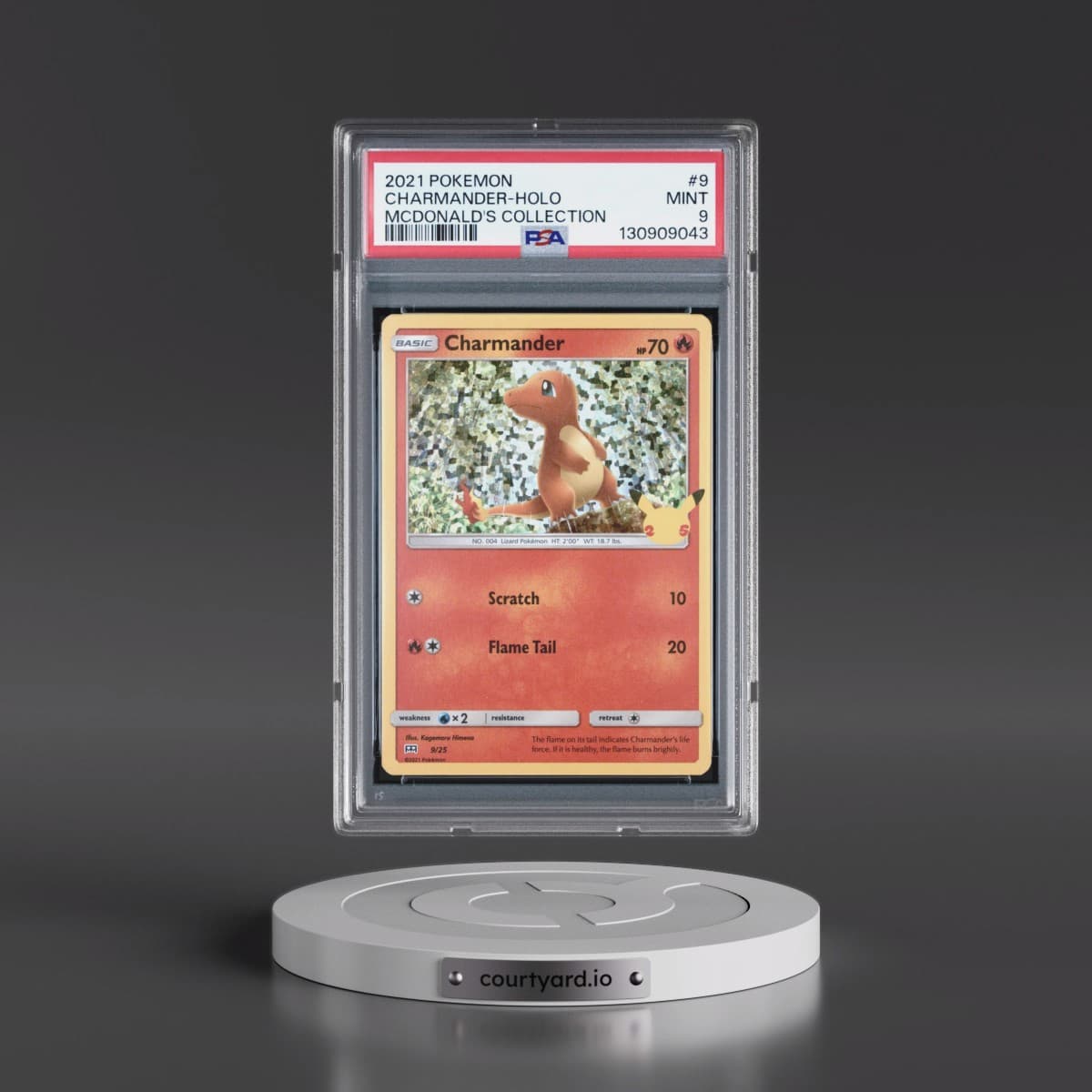 2021 Pokémon Mcdonald's Collection #9 Charmander - Holo (PSA 9 MINT)