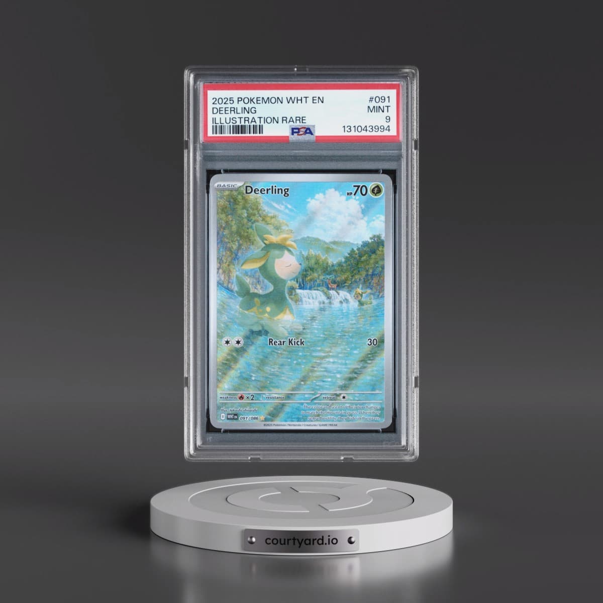 2025 Pokémon Wht EN-White Flare #091 Deerling - Illustration Rare (PSA 9 MINT)