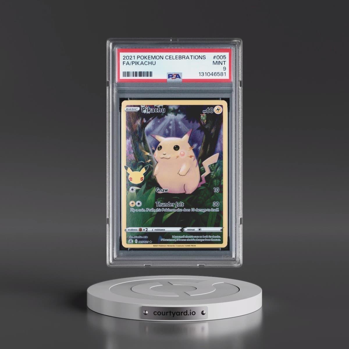 2021 Pokémon Celebrations #005 Pikachu - Full Art (PSA 9 MINT)