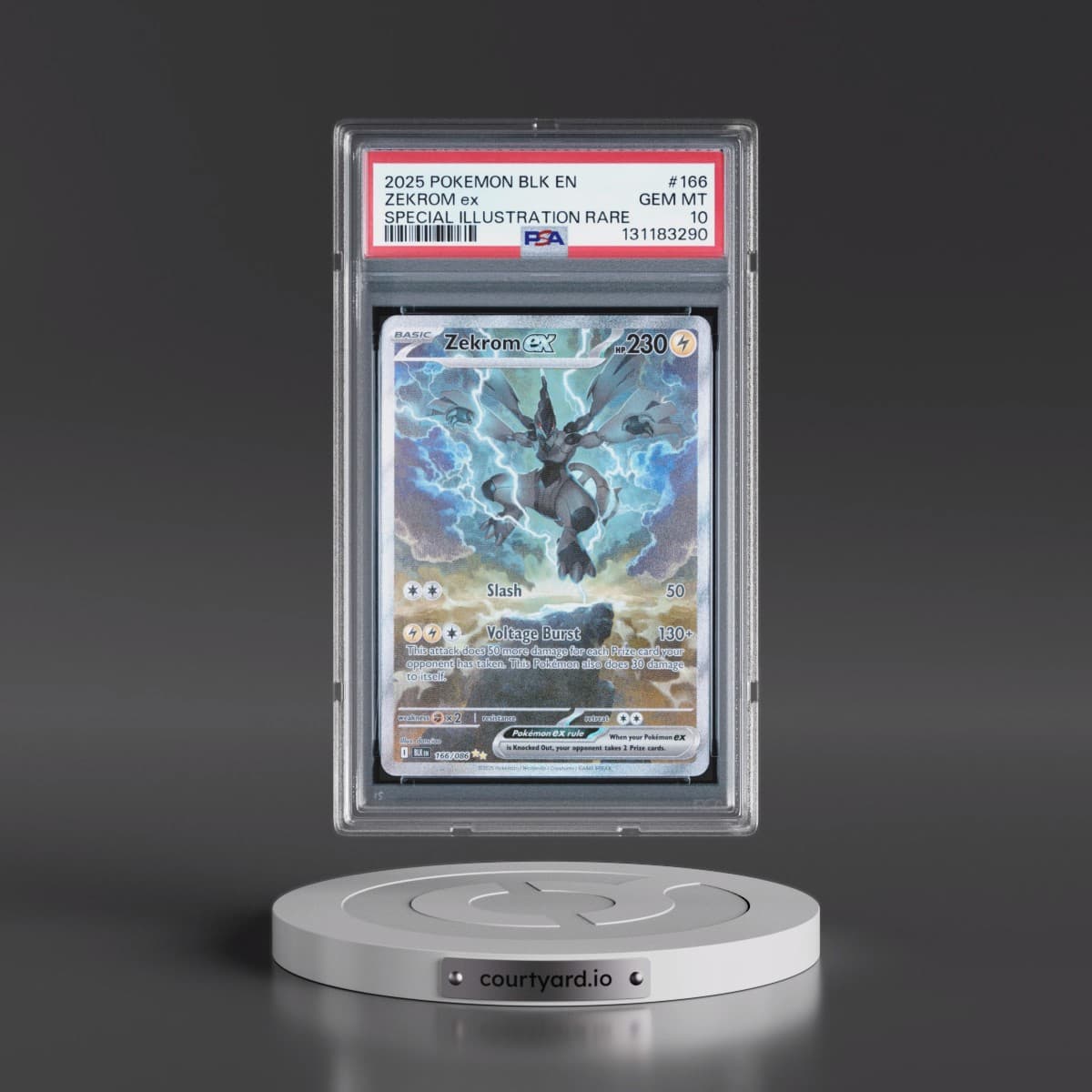 2025 Pokémon Blk EN-Black Bolt #166 Zekrom EX - Holo Special Illustration Rare (PSA 10 GEM MINT)