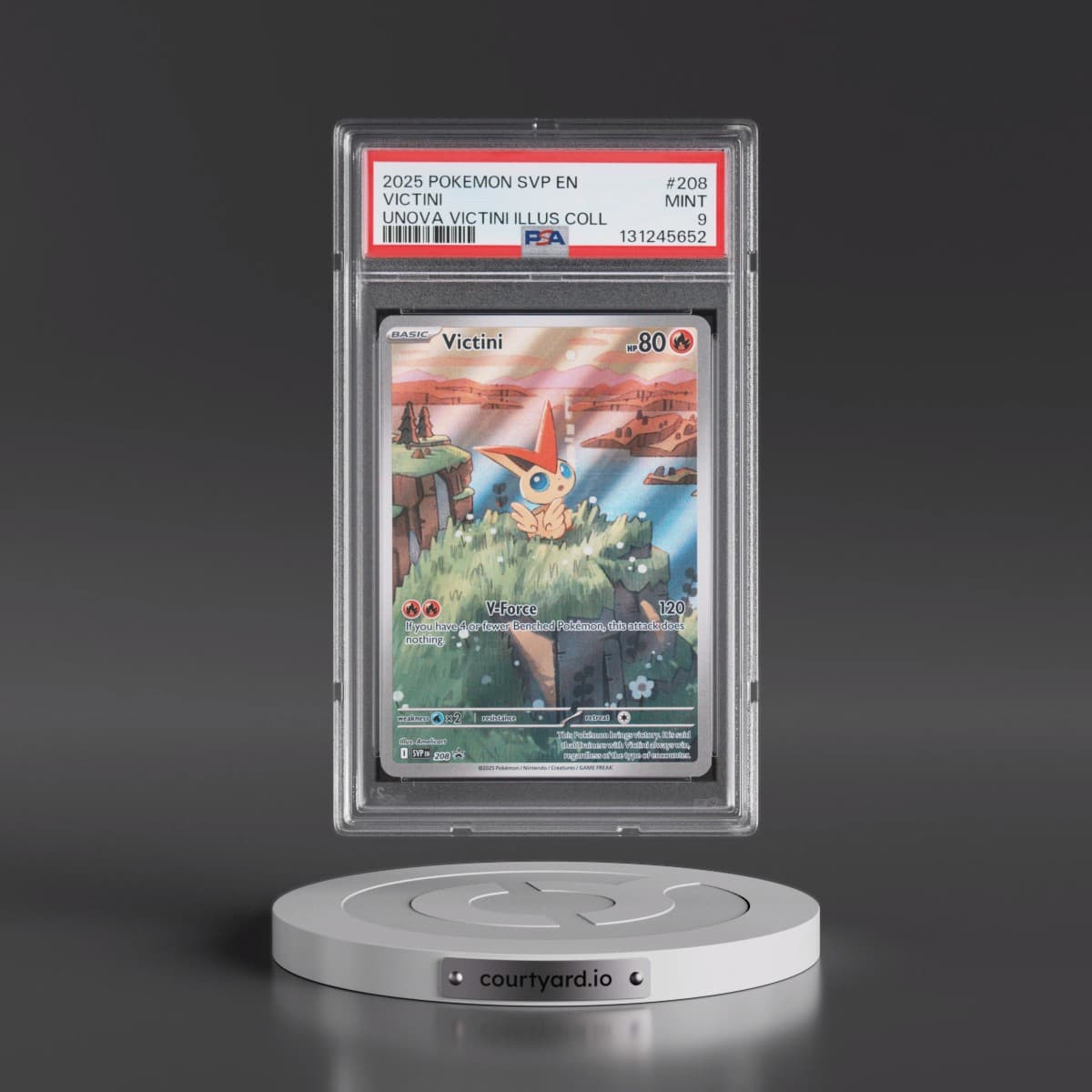 2025 Pokémon Svp EN-SV Black Star Promo #208 Victini - Unova Victini Illustration Collection (PSA 9 MINT)