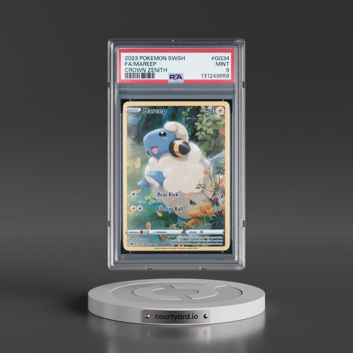 2023 Pokémon Sword and Shield Crown Zenith #GG34 Mareep - Full Art (PSA 9 MINT)