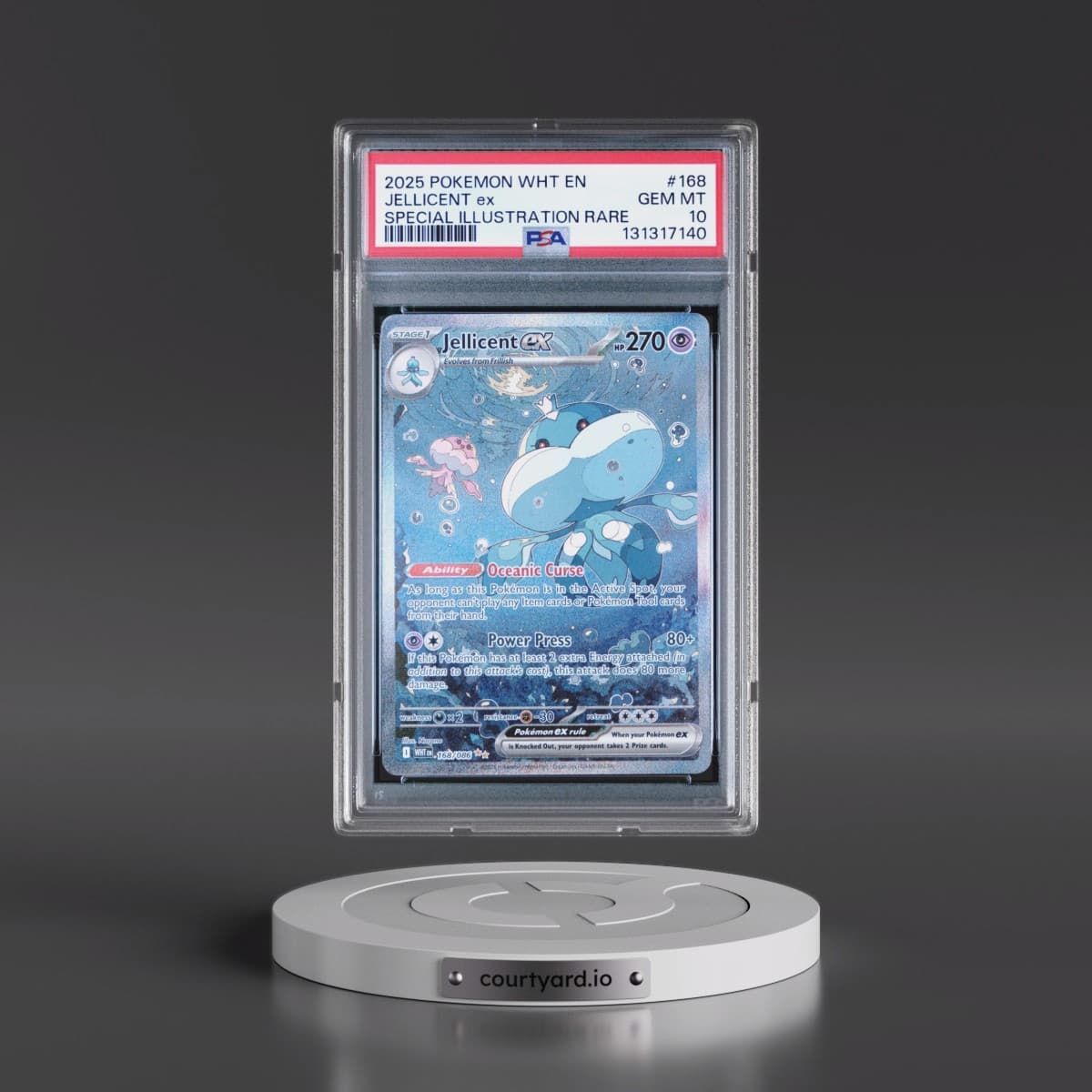 2025 Pokémon Wht EN-White Flare #168 Jellicent EX - Holo Special Illustration Rare (PSA 10 GEM MINT)