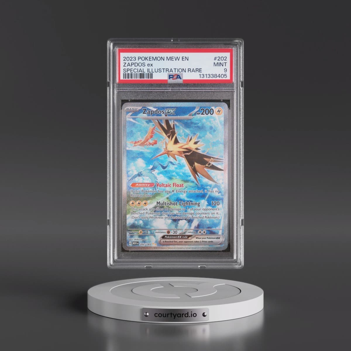 2023 Pokémon Mew EN-151 #202 Zapdos EX - Holo Special Illustration Rare (PSA 9 MINT)