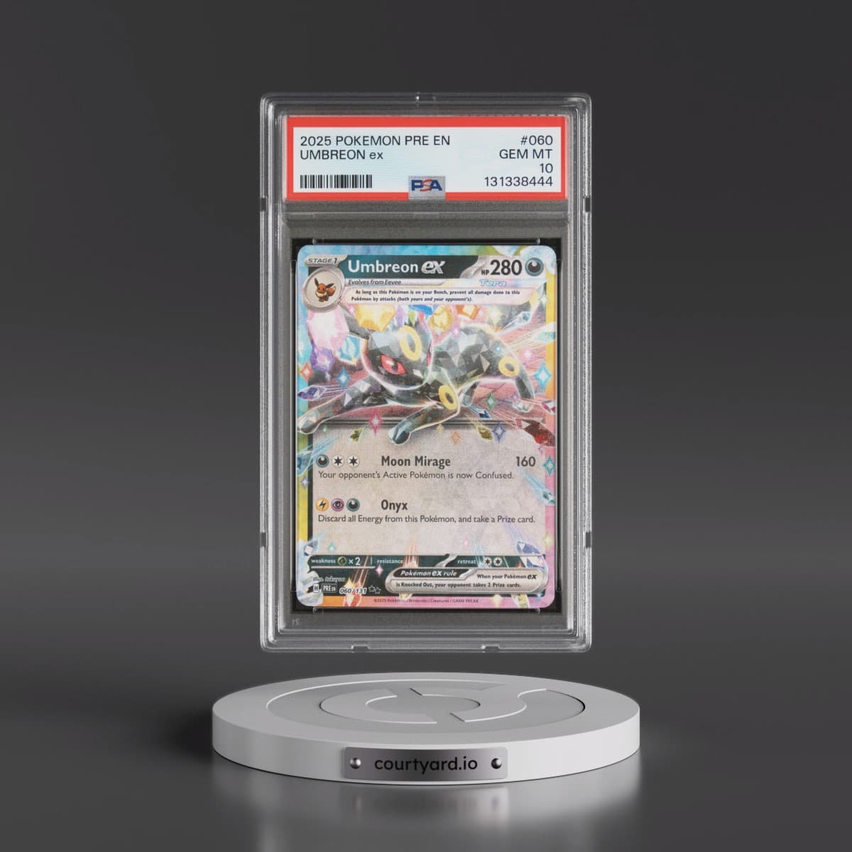2025 Pokémon Pre EN-Prismatic Evolutions #060 Umbreon EX - Holo (PSA 10 GEM MINT)