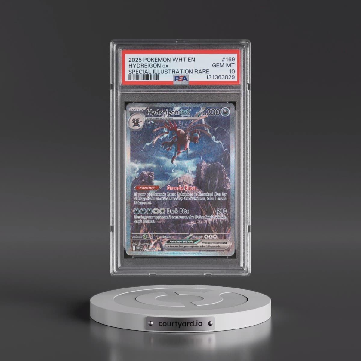 2025 Pokémon Wht EN-White Flare #169 Hydreigon EX - Holo Special Illustration Rare (PSA 10 GEM MINT)