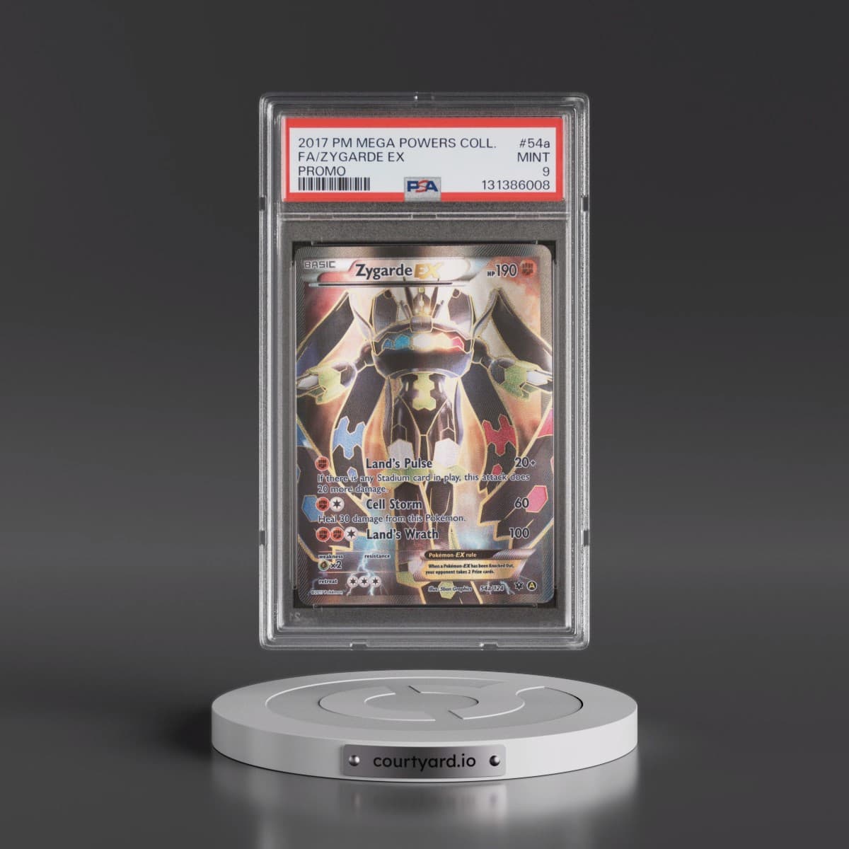 2017 Pokémon Mega Powers Collection Promo #54a Zygarde EX - Holo Full Art (PSA 9 MINT)