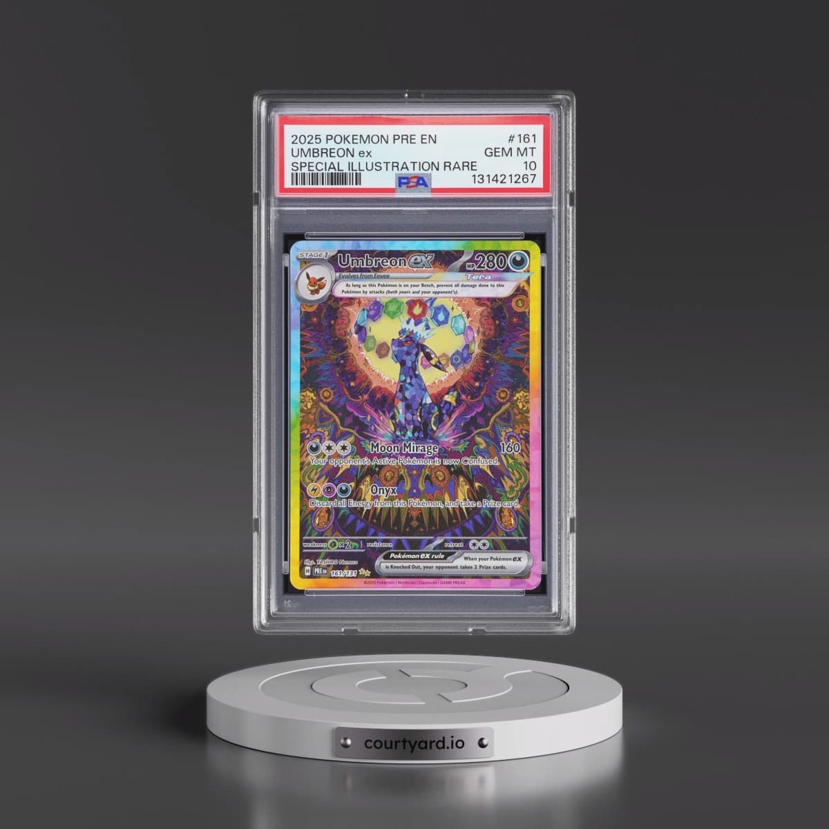 2025 Pokémon Pre EN-Prismatic Evolutions #161 Umbreon EX - Holo Special Illustration Rare (PSA 10 GEM MINT)