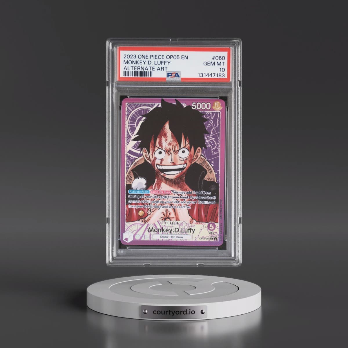 2023 One Piece Awakening of the New Era #060 Monkey D. Luffy - Alternate Art (PSA 10 GEM MINT)