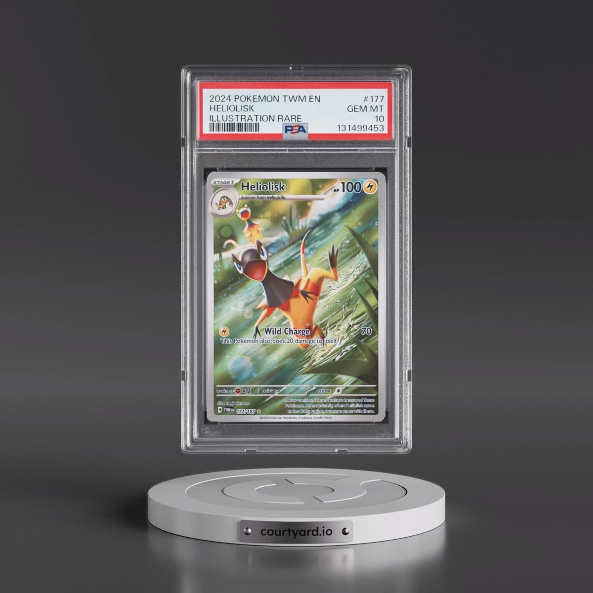 2024 Pokémon Twm EN-Twilight Masquerade #177 Heliolisk - Illustration Rare (PSA 10 GEM MINT)