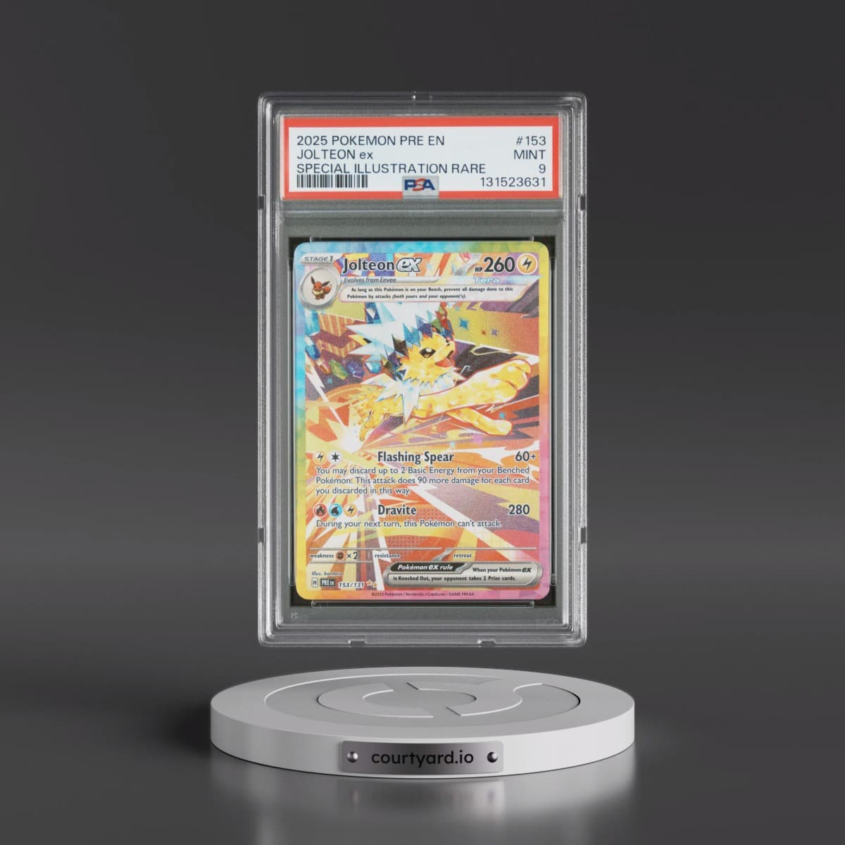 2025 Pokémon Pre EN-Prismatic Evolutions #153 Jolteon EX - Holo Special Illustration Rare (PSA 9 MINT)