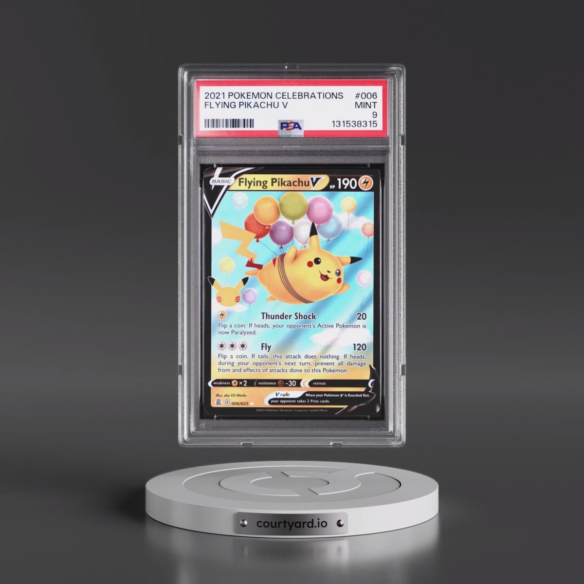 2021 Pokémon Celebrations #006 Flying Pikachu V - Holo (PSA 9 MINT)