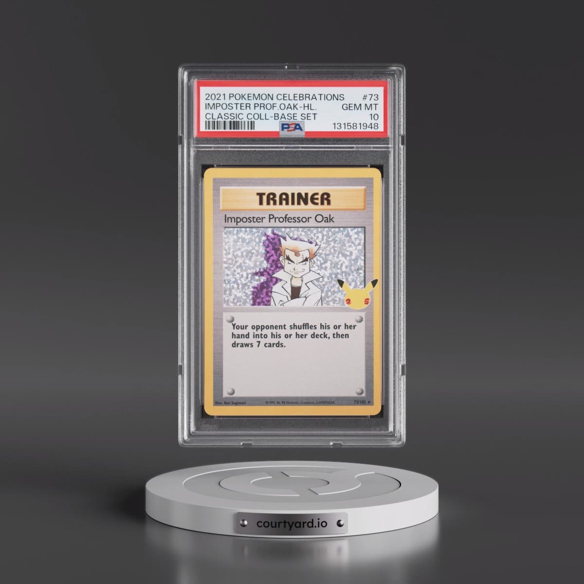 2021 Pokémon Celebrations Classic Collection #73 Imposter Professor Oak - Holo (PSA 10 GEM MINT)