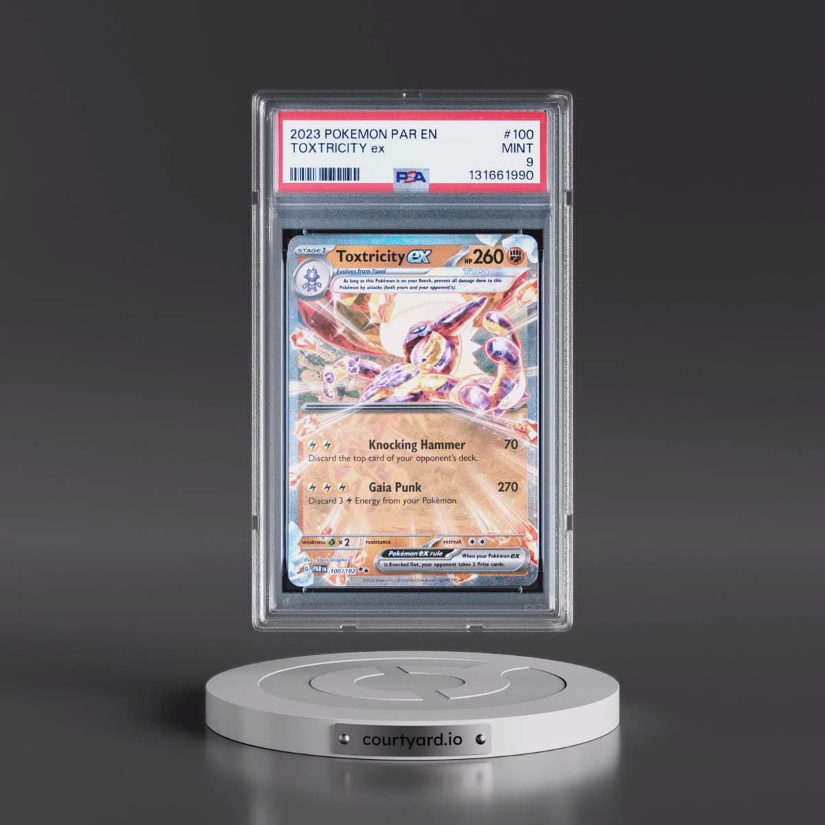 2023 Pokémon Par EN-Paradox Rift #100 Toxtricity EX - Holo (PSA 9 MINT)