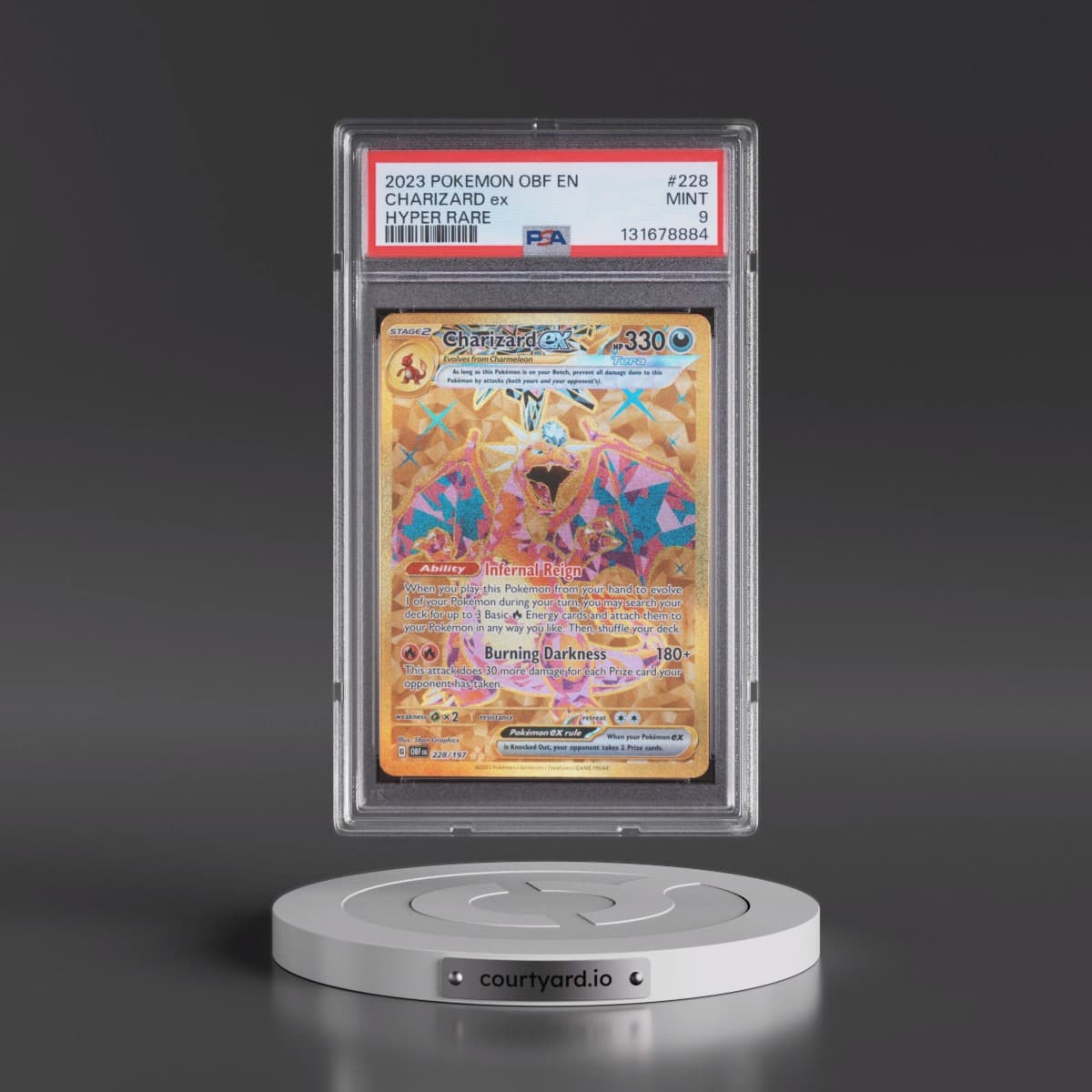 2023 Pokémon Obf EN-Obsidian Flames #228 Charizard EX - Holo Hyper Rare (PSA 9 MINT)