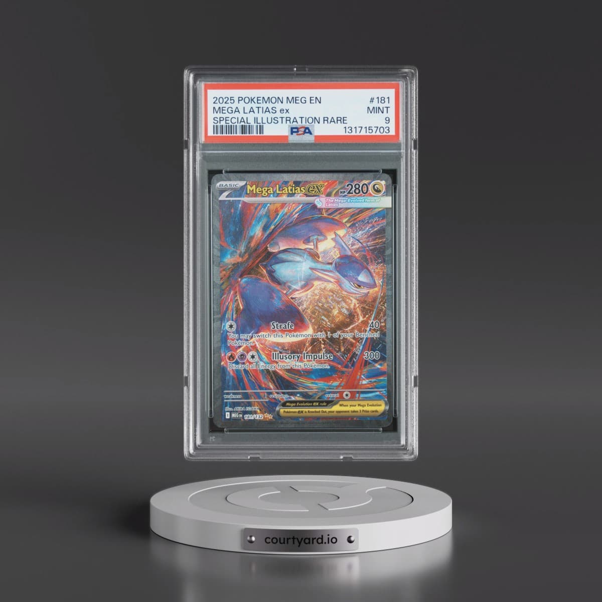 2025 Pokémon Meg EN-Mega Evolution #181 Mega Latias EX - Holo Special Illustration Rare (PSA 9 MINT)