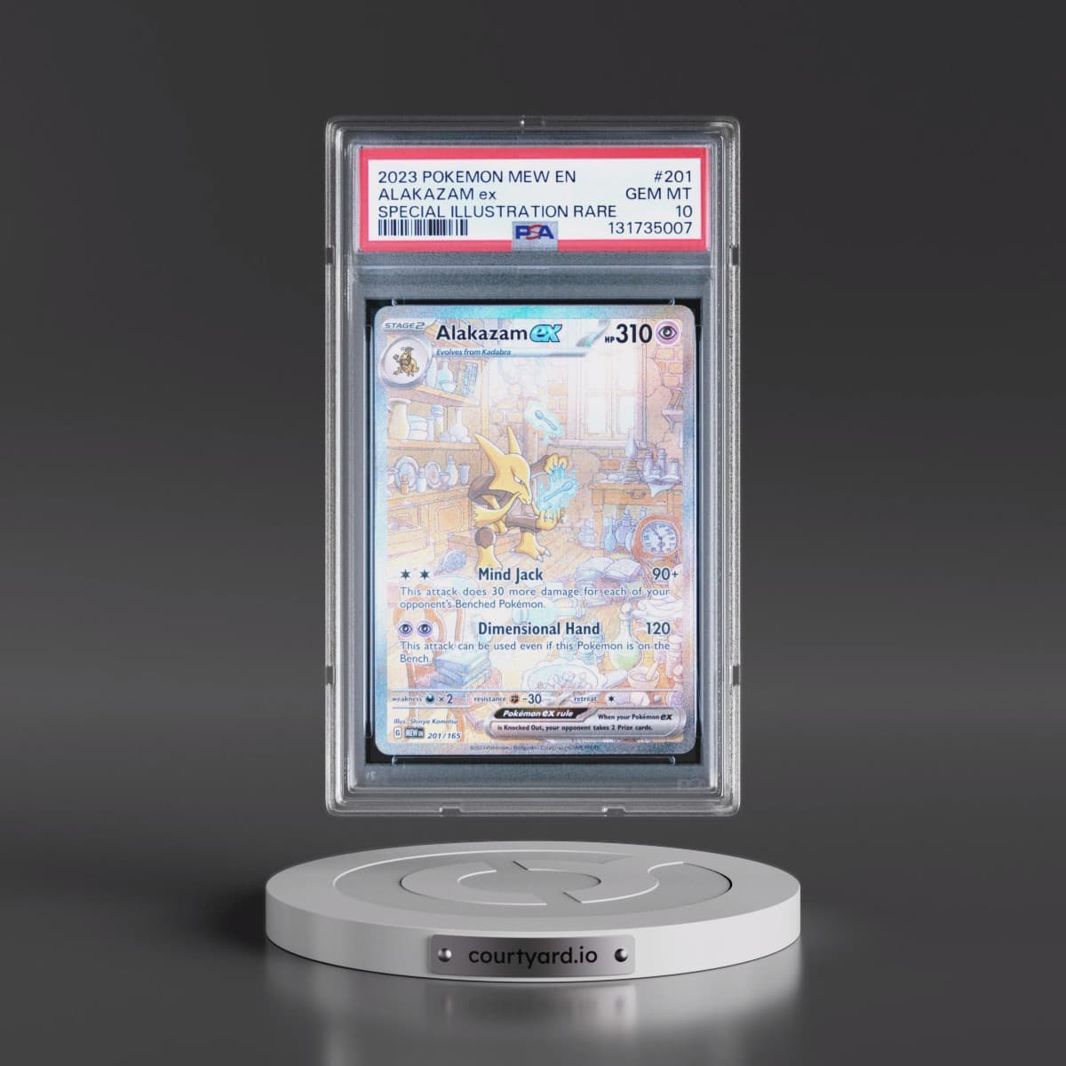 2023 Pokémon Mew EN-151 #201 Alakazam EX - Holo Special Illustration Rare (PSA 10 GEM MINT)
