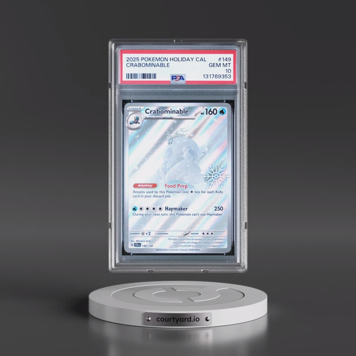 2025 Pokémon Holiday Calendar #149 Crabominable (PSA 10 GEM MINT)
