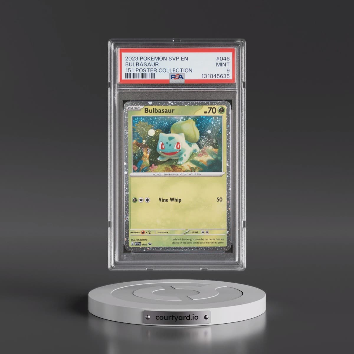 2023 Pokémon Svp EN-SV Black Star Promo #046 Bulbasaur - 151 Poster Collection (PSA 9 MINT)