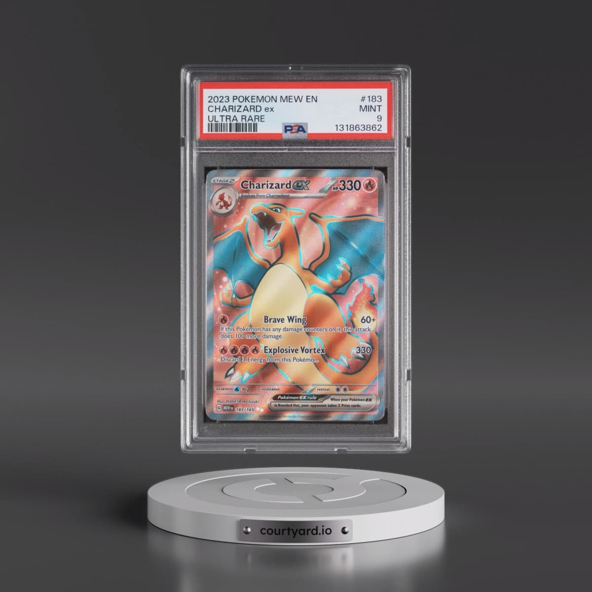 2023 Pokémon Mew EN-151 #183 Charizard EX - Holo Ultra Rare (PSA 9 MINT)