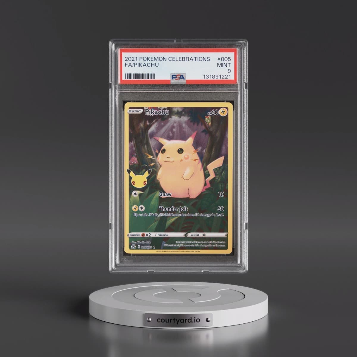 2021 Pokémon Celebrations #005 Pikachu - Full Art (PSA 9 MINT)