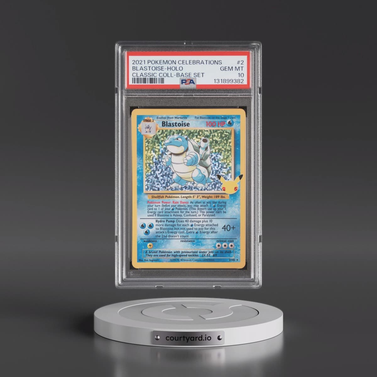 2021 Pokémon Celebrations Classic Collection #2 Blastoise - Holo (PSA 10 GEM MINT)