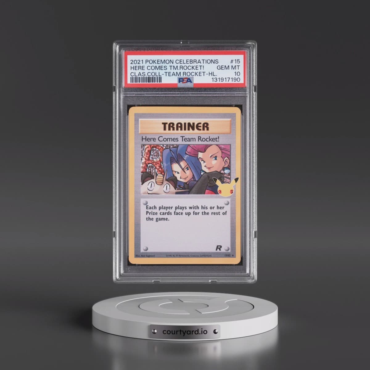 2021 Pokémon Celebrations Classic Collection #15 Here Comes Team Rocket! - Holo (PSA 10 GEM MINT)