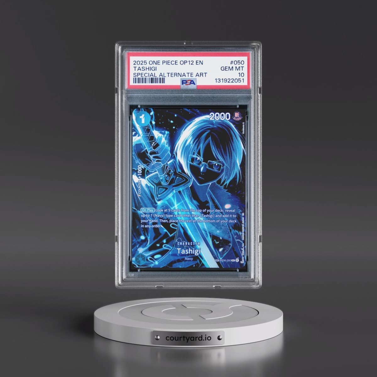 2025 One Piece OP12-Legacy of the Master #050 Tashigi - Special Alternate Art (PSA 10 GEM MINT)