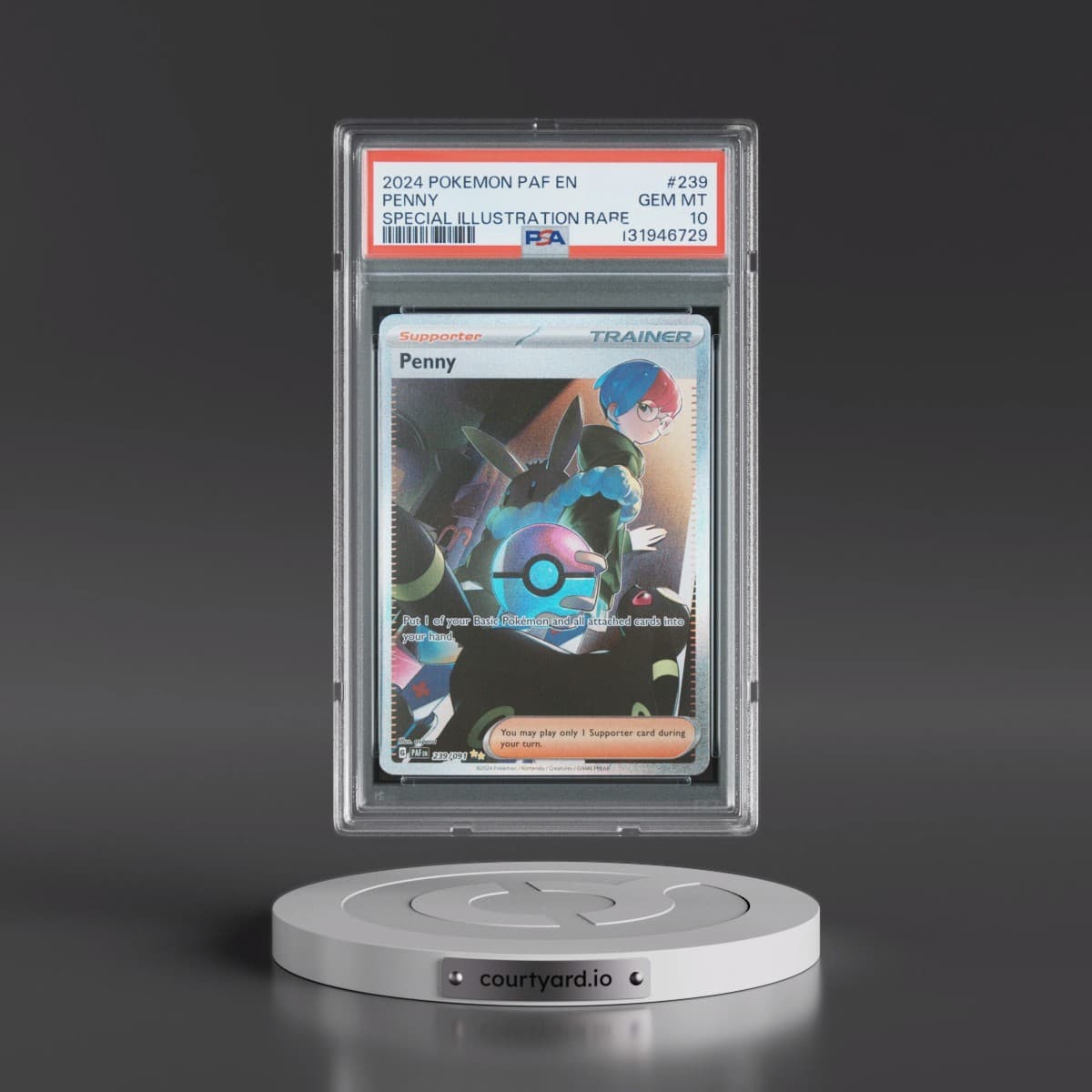 2024 Pokémon Paf EN-Paldean Fates #239 Penny - Special Illustration Rare (PSA 10 GEM MINT)