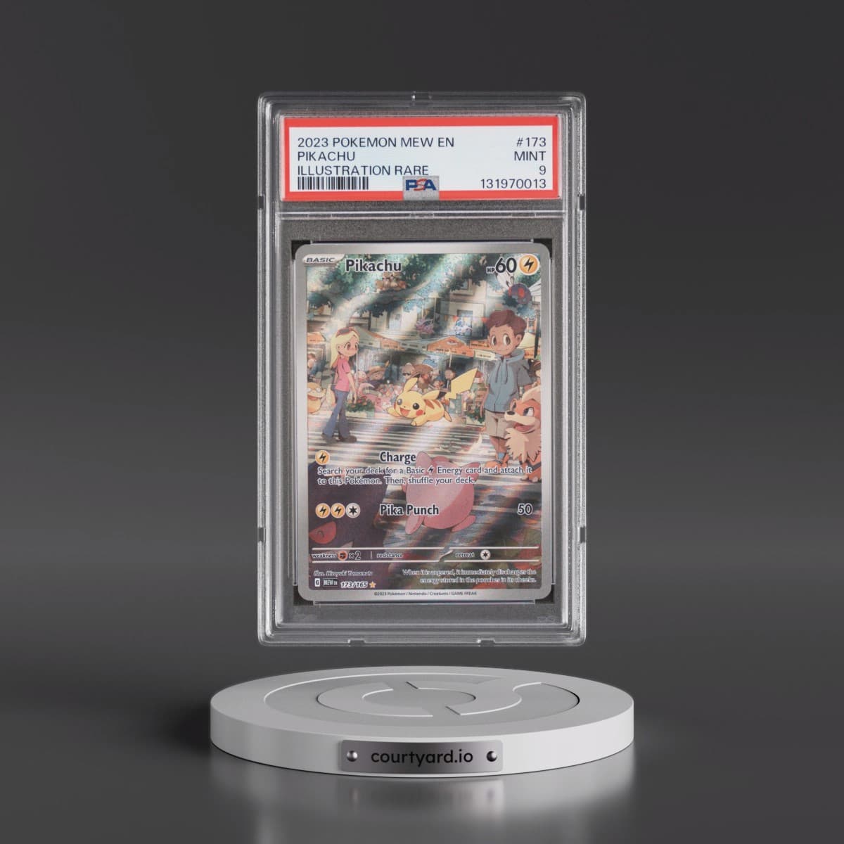 2023 Pokémon Mew EN-151 #173 Pikachu - Illustration Rare (PSA 9 MINT)