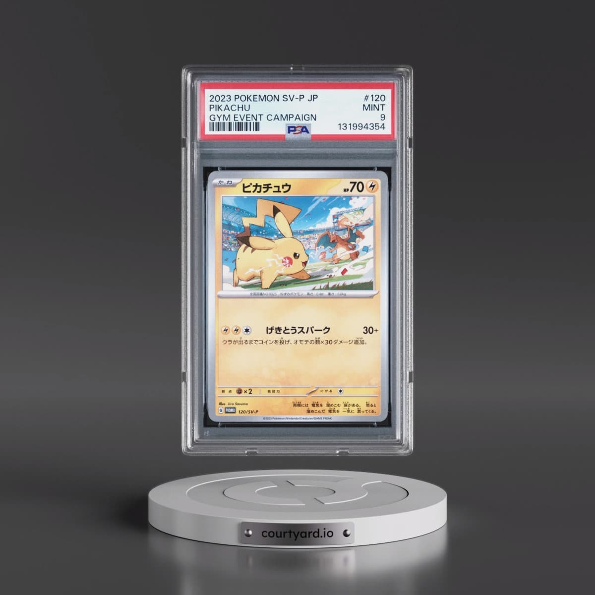 2023 Pokémon SV-P Promo #120 Pikachu - Gym Event Campaign (PSA 9 MINT)