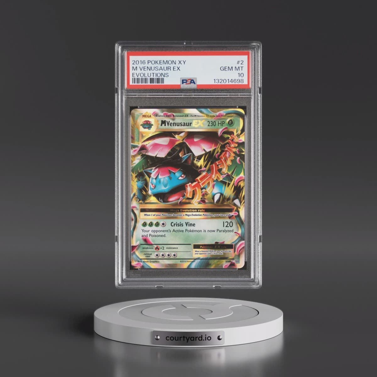 2016 Pokémon XY Evolutions #2 M Venusaur EX - Holo (PSA 10 GEM MINT)