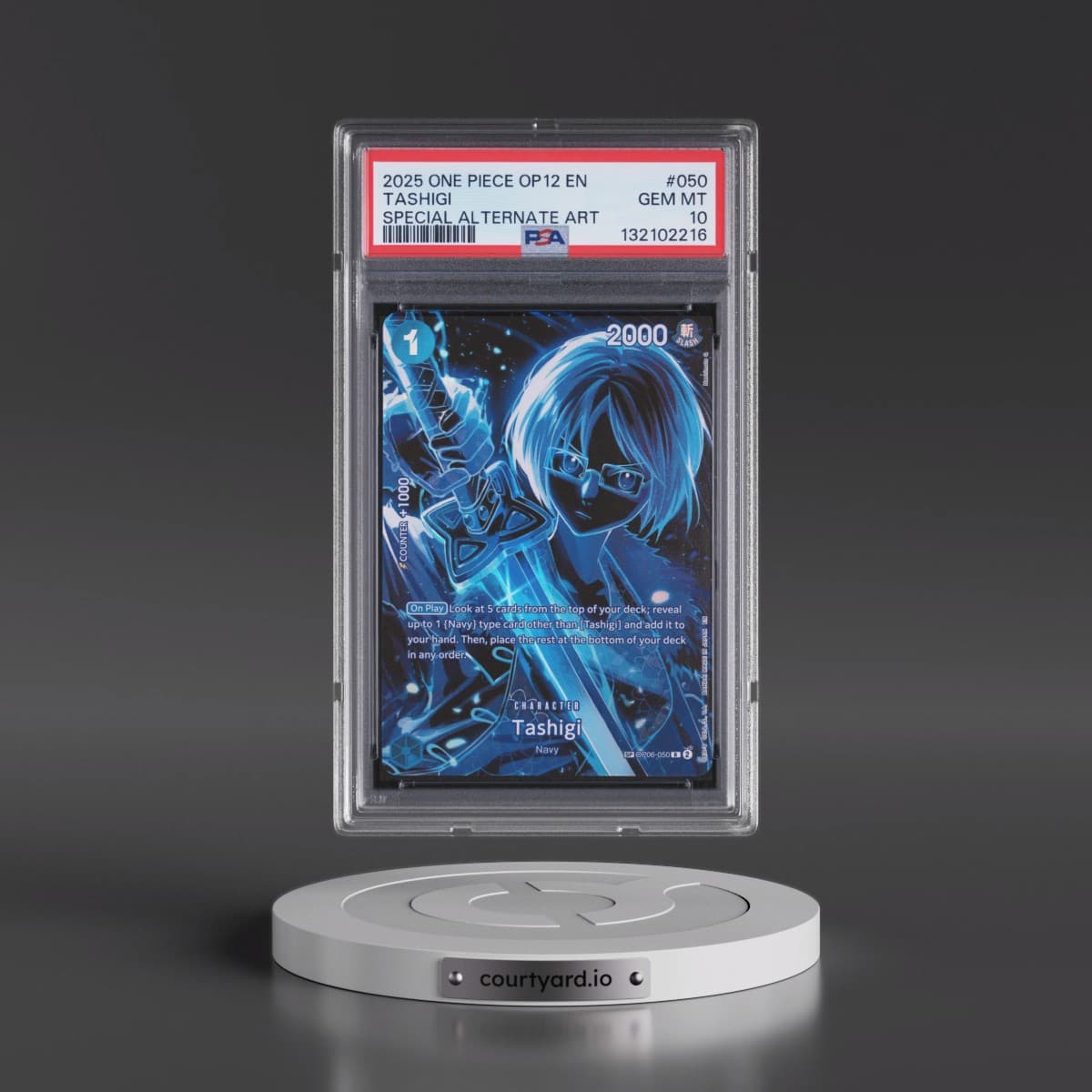 2025 One Piece OP12-Legacy of the Master #050 Tashigi - Special Alternate Art (PSA 10 GEM MINT)