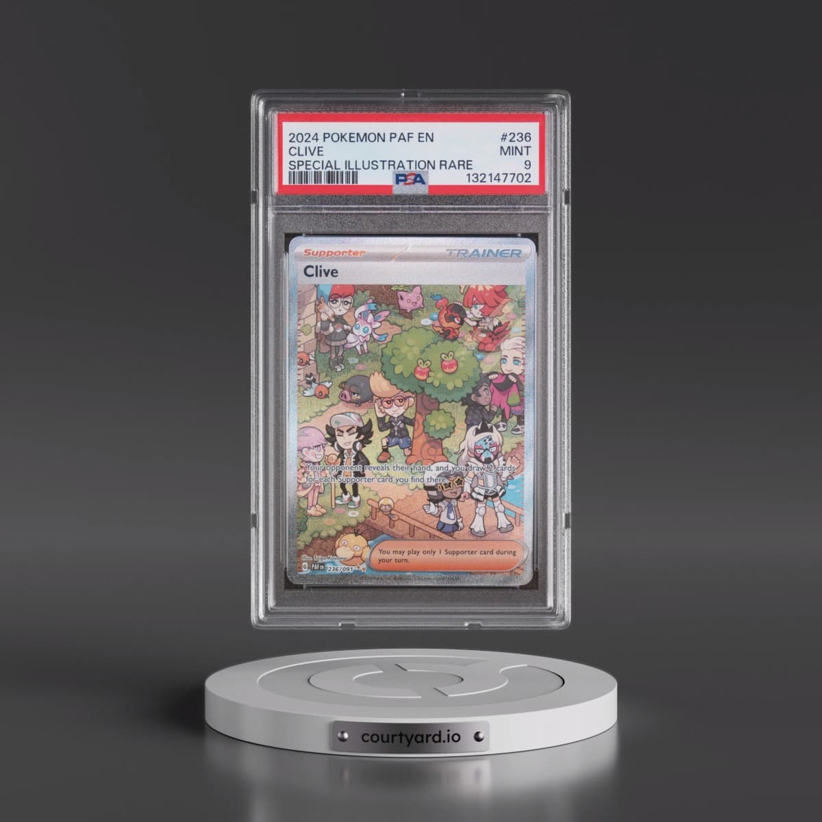 2024 Pokémon Paf EN-Paldean Fates #236 Clive - Special Illustration Rare (PSA 9 MINT)