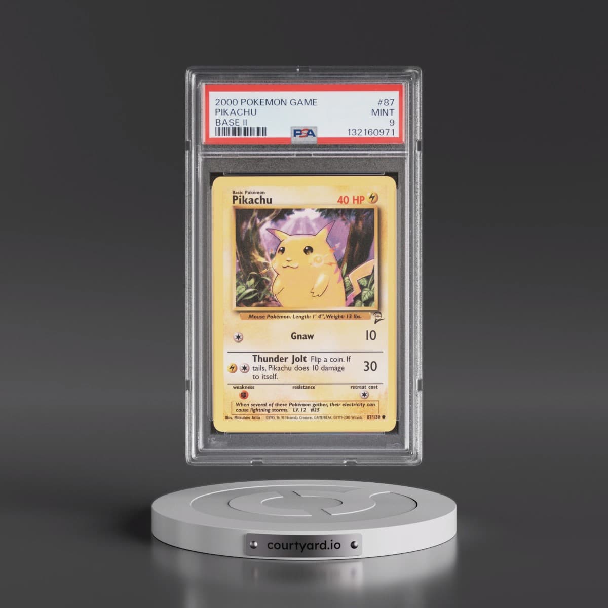 2000 Pokémon Game Base II #87 Pikachu (PSA 9 MINT)