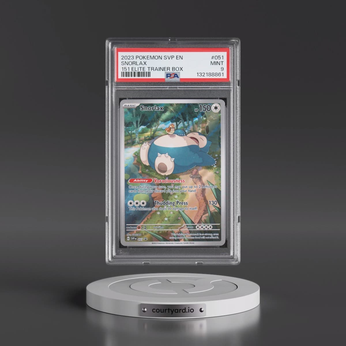 2023 Pokémon Svp EN-SV Black Star Promo #051 Snorlax - 151 Elite Trainer Box (PSA 9 MINT)