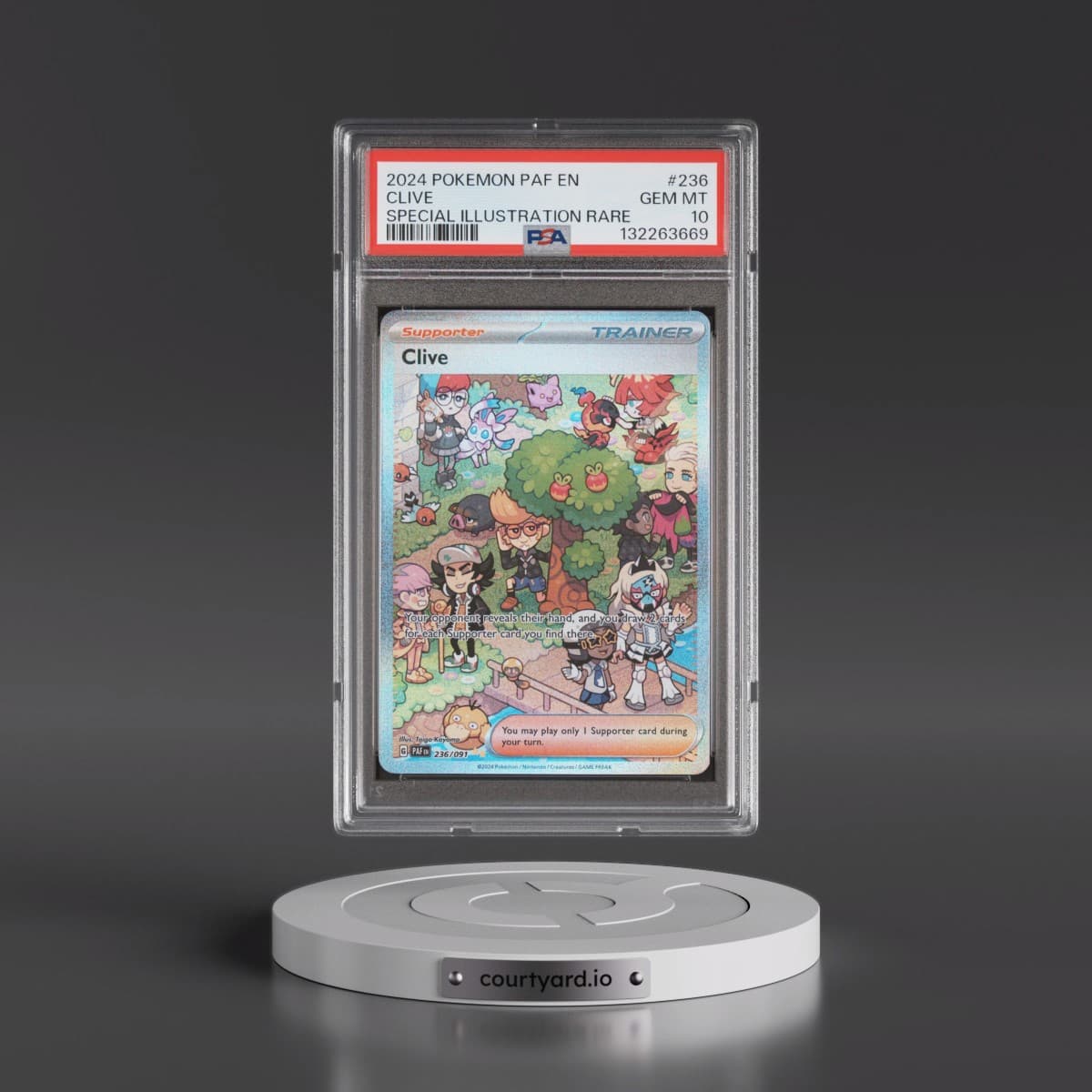 2024 Pokémon Paf EN-Paldean Fates #236 Clive - Special Illustration Rare (PSA 10 GEM MINT)