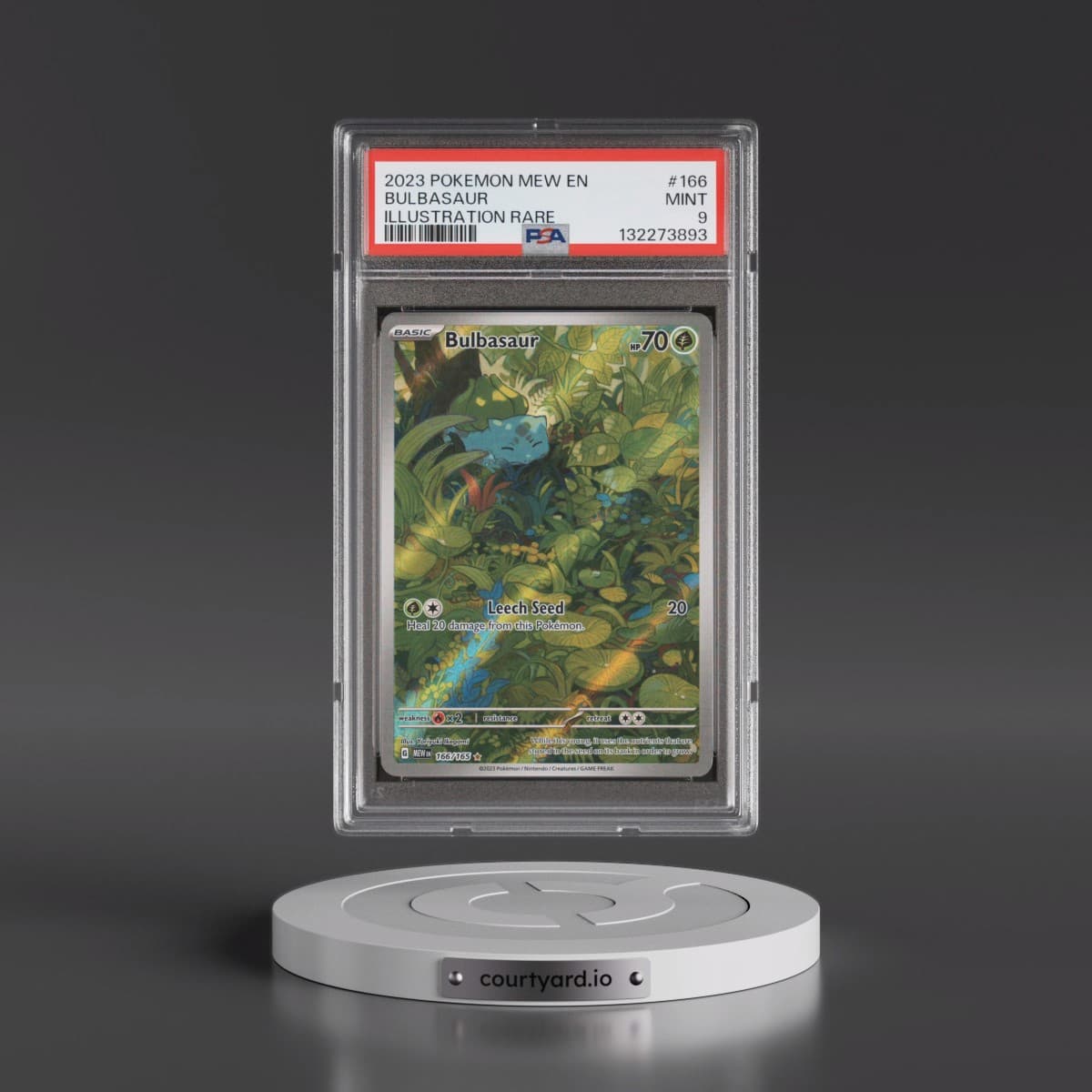 2023 Pokémon Mew EN-151 #166 Bulbasaur - Illustration Rare (PSA 9 MINT)