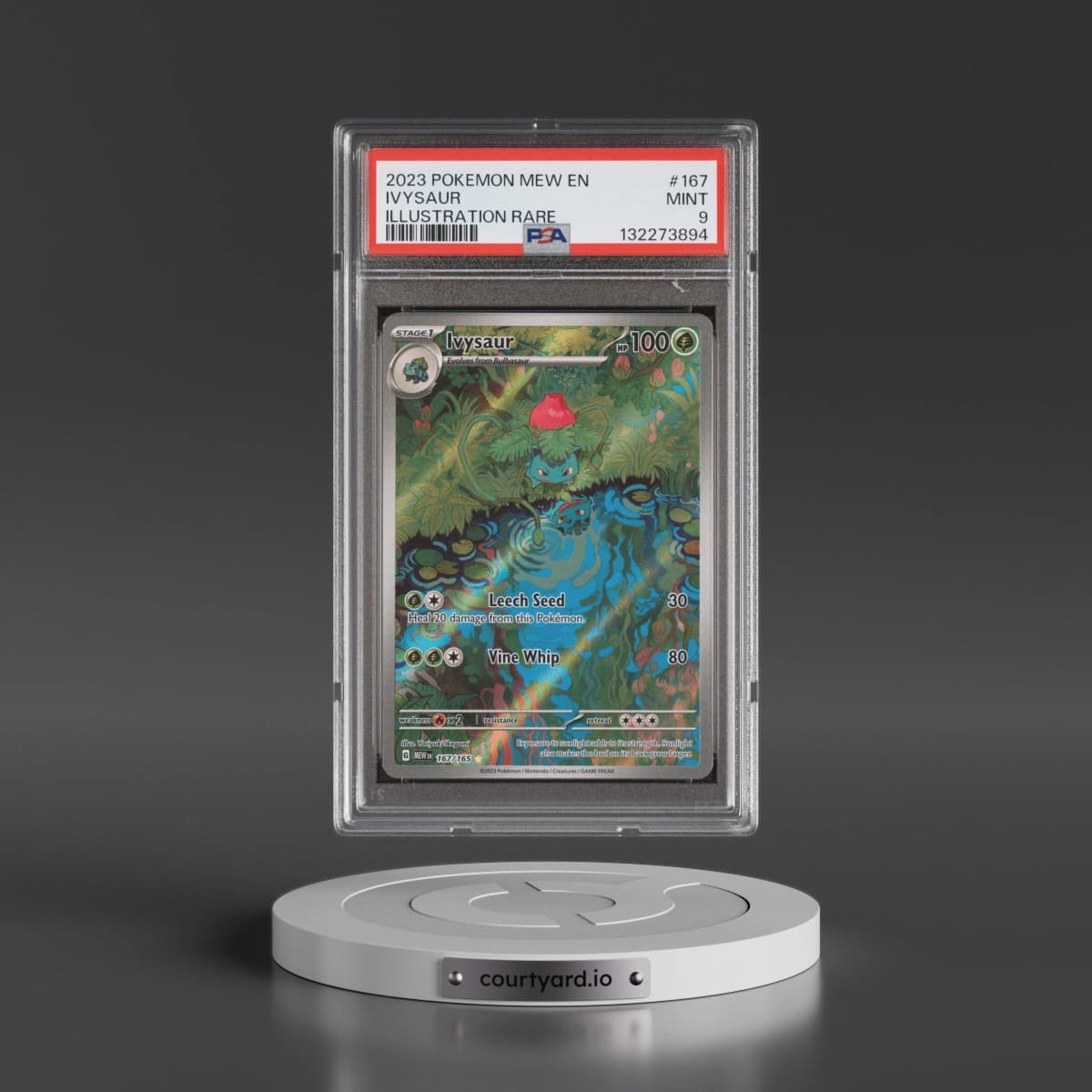 2023 Pokémon Mew EN-151 #167 Ivysaur - Illustration Rare (PSA 9 MINT)