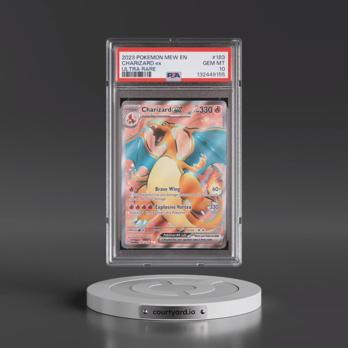 2023 Pokémon Mew EN-151 #183 Charizard EX - Holo Ultra Rare (PSA 10 GEM MINT)