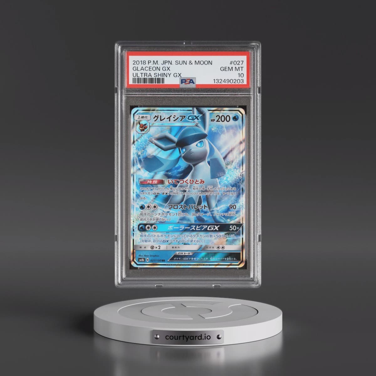 2018 Pokémon Sun & Moon Ultra Shiny GX #027 Glaceon GX - Holo (PSA 10 GEM MINT)