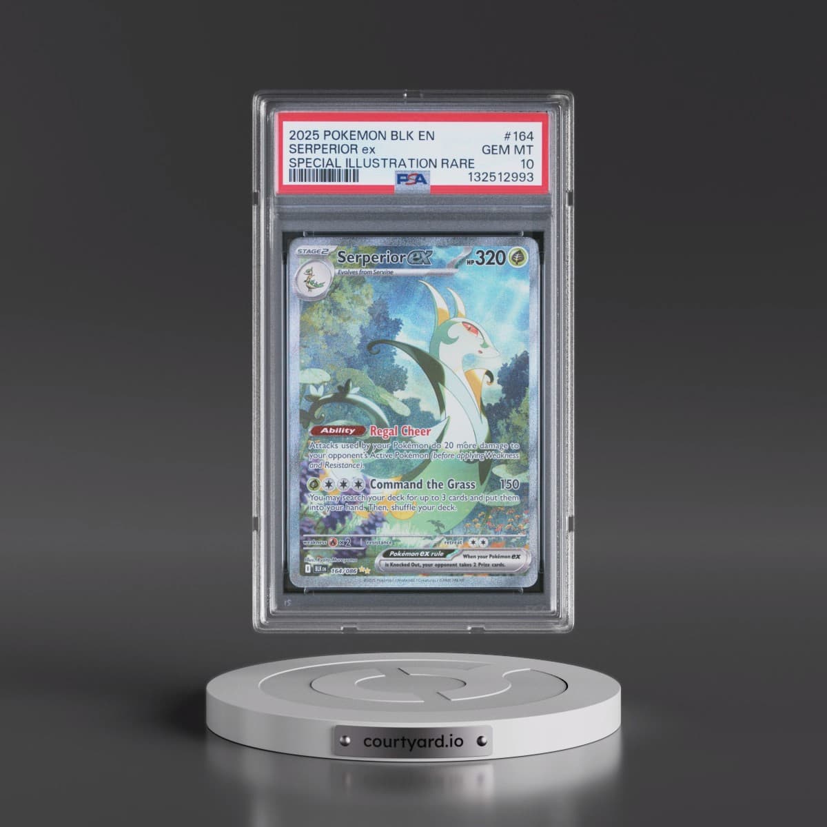 2025 Pokémon Blk EN-Black Bolt #164 Serperior EX - Holo Special Illustration Rare (PSA 10 GEM MINT)