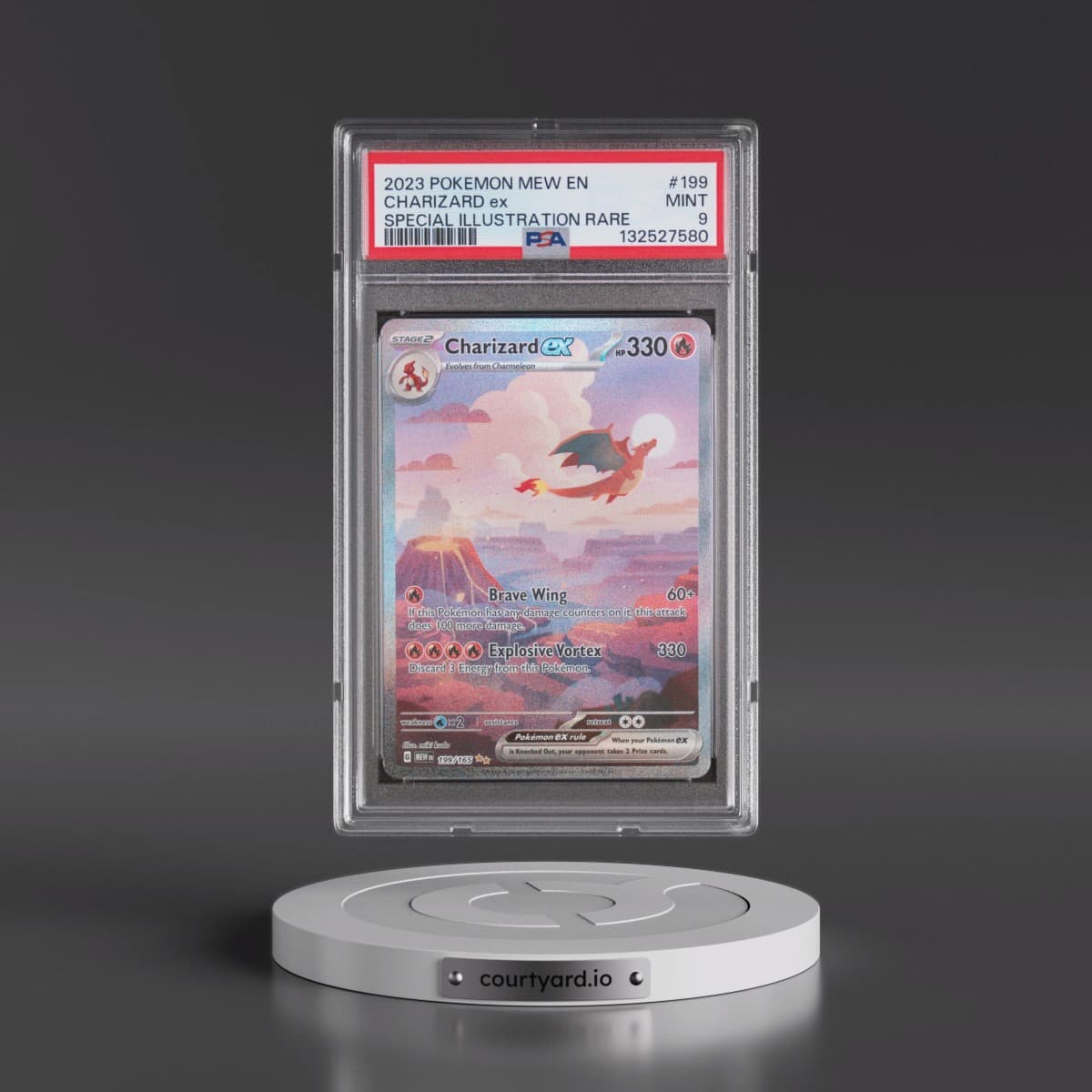 2023 Pokémon Mew EN-151 #199 Charizard EX - Holo Special Illustration Rare (PSA 9 MINT)