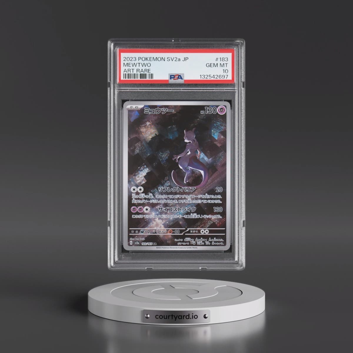 2023 Pokémon Sv2a-Pokémon 151 #183 Mewtwo - Art Rare (PSA 10 GEM MINT)