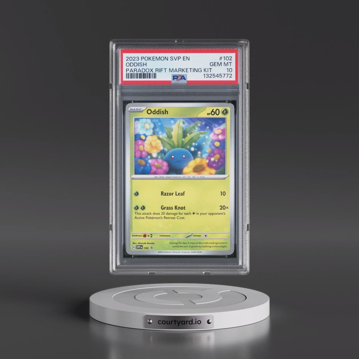 2023 Pokémon Svp EN-SV Black Star Promo #102 Oddish - Paradox Rift Marketing Kit (PSA 10 GEM MINT)