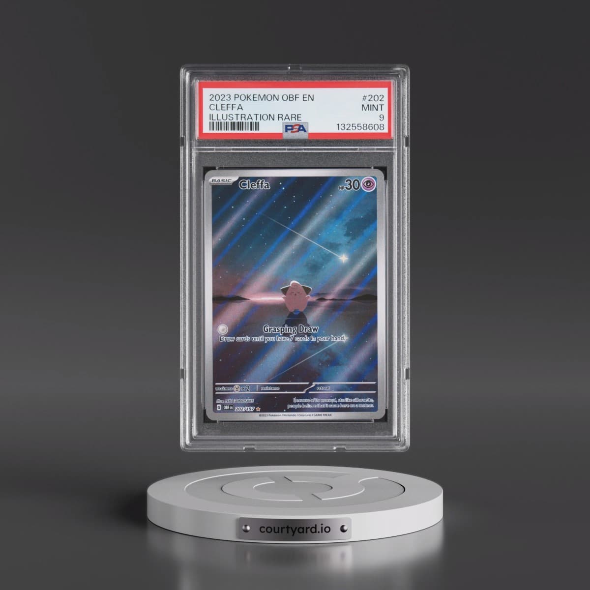 2023 Pokémon Obf EN-Obsidian Flames #202 Cleffa - Illustration Rare (PSA 9 MINT)
